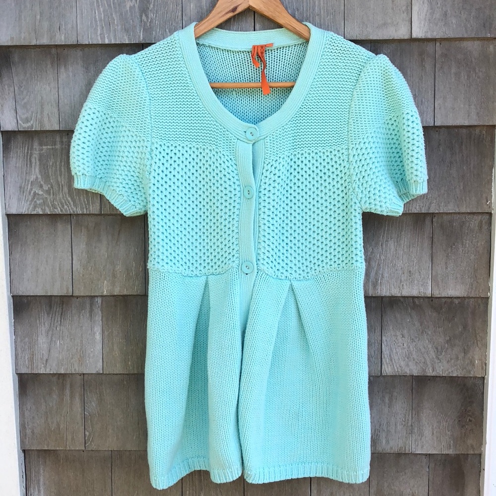 BCBG | Mint chunky knit cardigan sweater